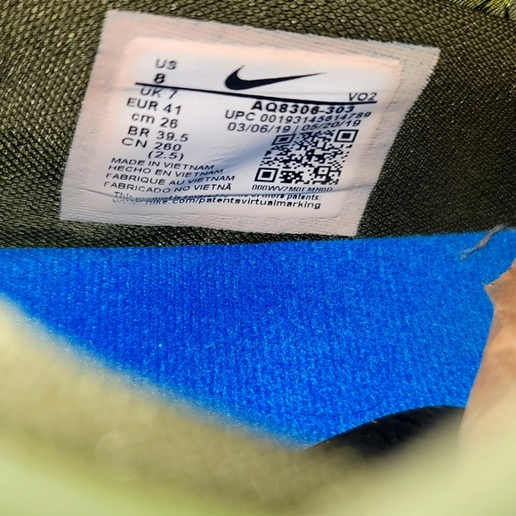 Nike Free X Metcon 2 Men US 8 Legion Green Running Shoes AQ8306-303. EUC CLEANED - Picture 3 of 9